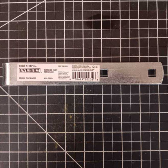 2-Pack, Everbilt 8 in. Double Coasted Zinc Plated Hinge Strap - Picture 3 of 7